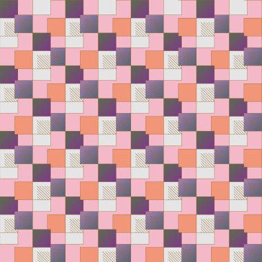 küpleri ve kareler arka plan vektör çizim