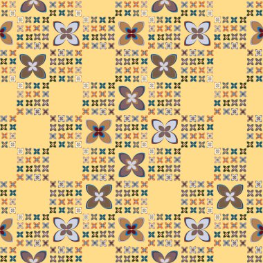  soyut çiçek geometrik Dikişsiz desen arka planı için