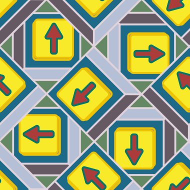 Kot düğmeleri Dikişsiz desen vektör çizim ile 