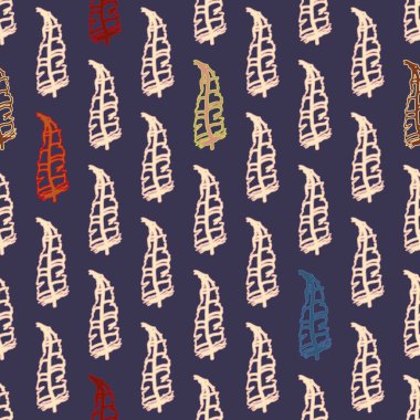 Memphis tarzı zemin ağaç yaprakları 