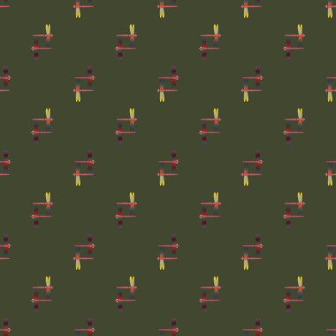 Yusufçuk seamless modeli. Vektör çizimler.