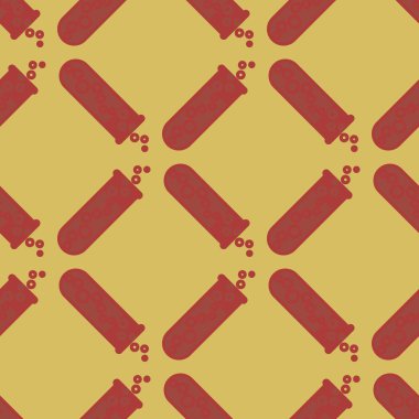 Kimya test tüpleri parlak arka plan üzerinde. Seamless modeli.