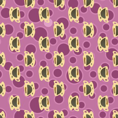 Bardak kahve veya çay arka plan seamless modeli üzerinde noktalı.