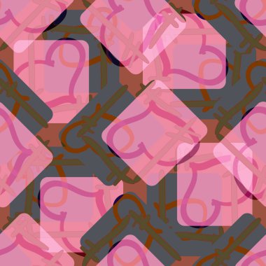 Soyut kalpleri arka plan için seamless modeli doodle