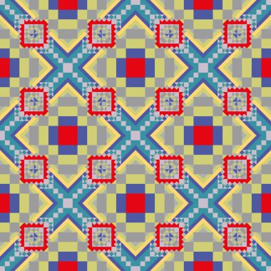 Geometrik etnik desen sorunsuz tasarım arka plan veya duvar kağıdı için