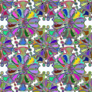 Soyut kaleydoskop renkli Dikişsiz desen arka planı için. 