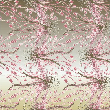 soyut çiçek deseni, vektör illüstrasyonu