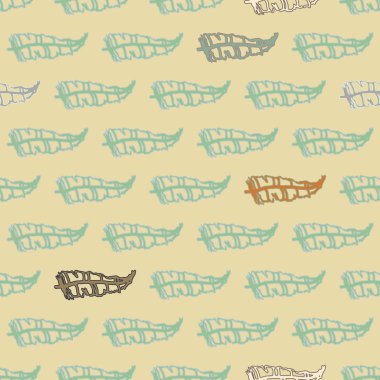 Memphis tarzı zemin ağaç yaprakları 