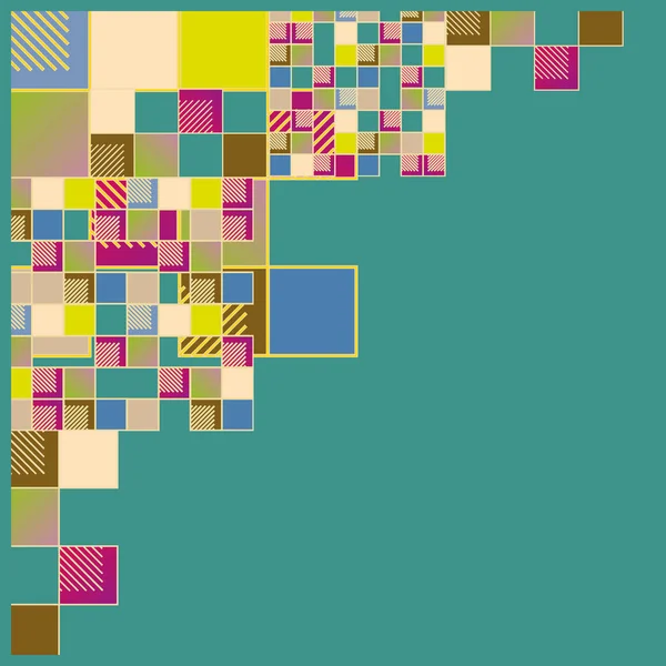 Grafik Mozaik Vektör Çizim Küpleri Kareler — Stok Vektör