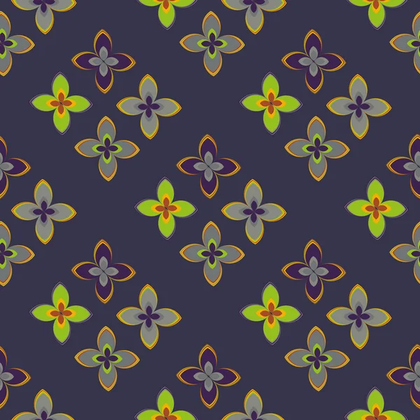 Motif Géométrique Floral Abstrait Sans Couture Pour Fond — Image vectorielle