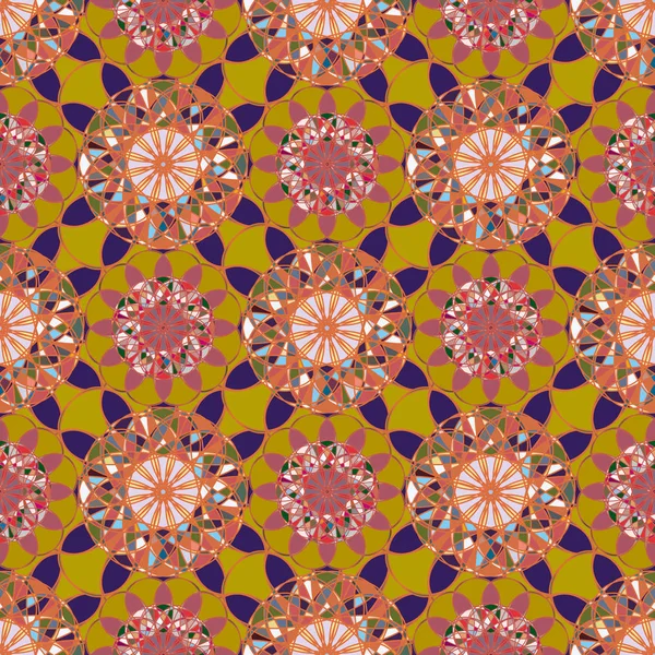 Renkli farklı renk seçenekleri sunan mozaik mandala arka plan