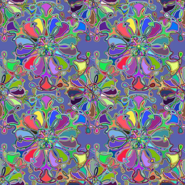 Caleidoscopio Abstracto Patrón Inconsútil Colorido Para Fondo — Vector de stock