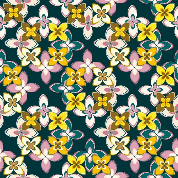 Motif Géométrique Floral Abstrait Sans Couture Pour Fond — Image vectorielle