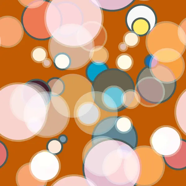 Fondo Abstracto Sin Costuras Con Círculos — Vector de stock