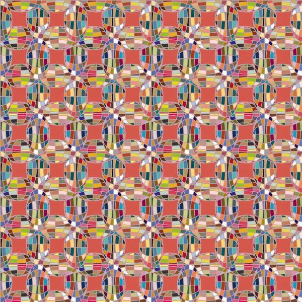 Padrão Caleidoscópio Abstrato Com Globos Mosaico Coloridos — Vetor de Stock