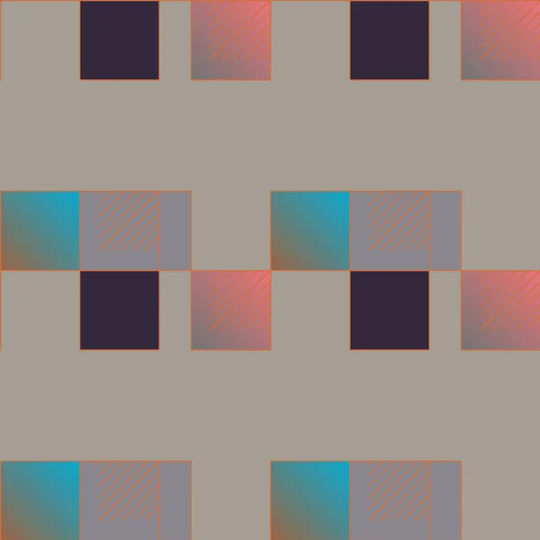 Геометрические Кубики Квадраты Фон Бесшовная Абстрактная Векторная Иллюстрация — стоковый вектор