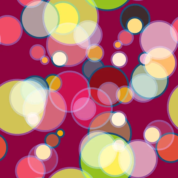 Fondo Abstracto Sin Costuras Con Círculos — Vector de stock