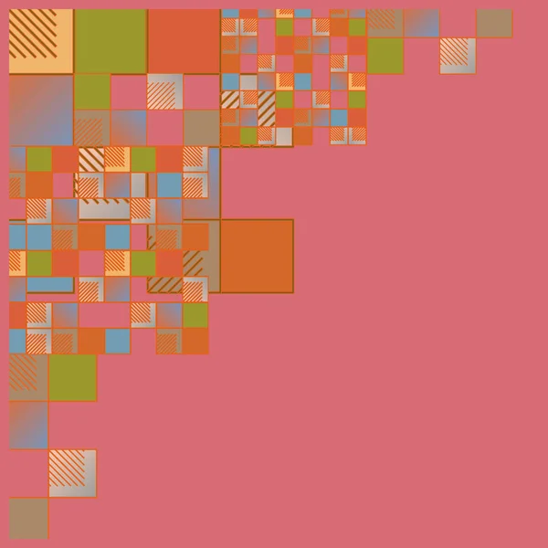 Pixeles Gráficos Abstractos Coloridos Ilustración Vectorial Cubos Cuadrados — Archivo Imágenes Vectoriales