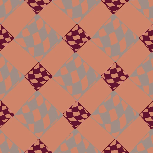 背景の抽象的なカラフルな幾何学的なシームレスな市松模様 — ストックベクタ