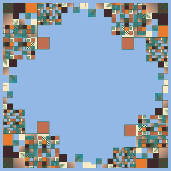 几何立方体和正方形背景的无缝抽象向量例证 — 图库矢量图片