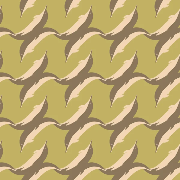 Dekoratif renkli seamless modeli sevimli yunuslar ile