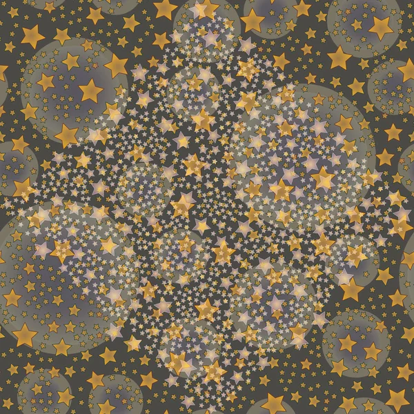 抽象的な幾何学的なカラフルなシームレス パターンの星と ベクトル図 — ストックベクタ