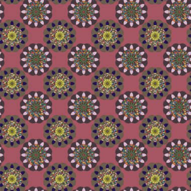  soyut çiçek geometrik Dikişsiz desen arka planı için