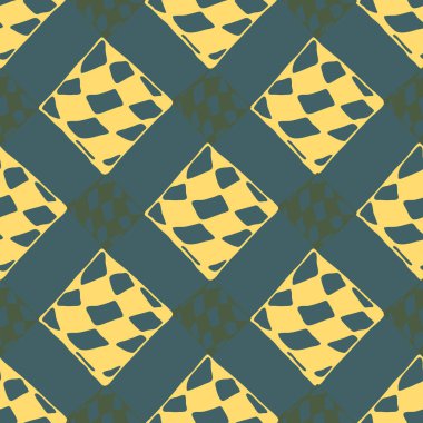 Soyut renkli geometrik Dikişsiz kareli desen arka planı için.