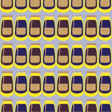 Kavanoz ile rustik ev konserve yeni dikişsiz desen arka planı için.