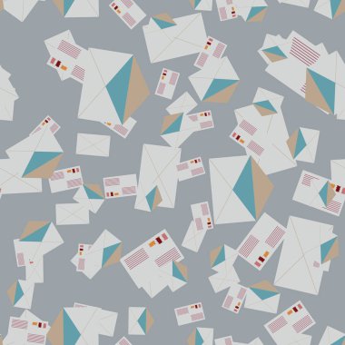 Zarflar seamless modeli, vektör çizim 