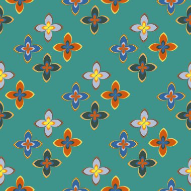  soyut çiçek geometrik Dikişsiz desen arka planı için