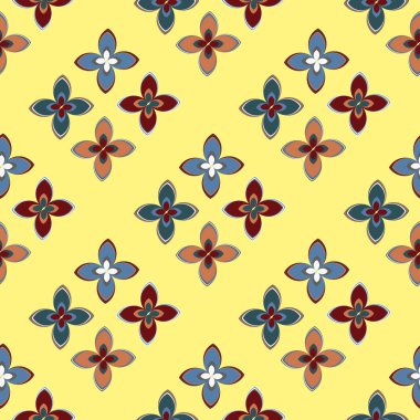  soyut çiçek geometrik Dikişsiz desen arka planı için