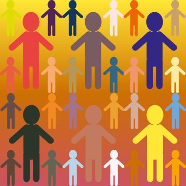 birçok kişi seamless modeli, vektör çizim 