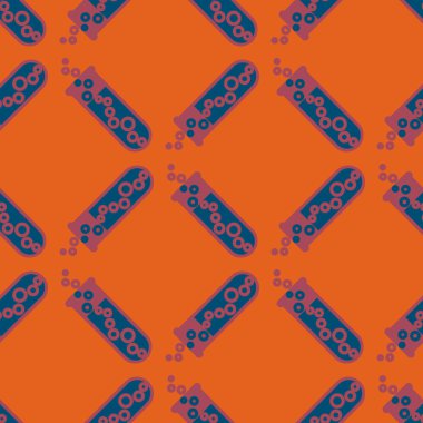 Kimya test tüpleri parlak arka plan üzerinde. Seamless modeli.