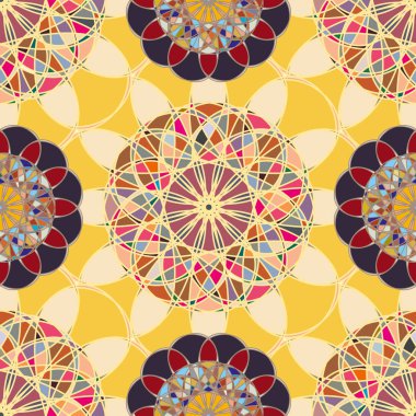  soyut çiçek geometrik Dikişsiz desen arka planı için