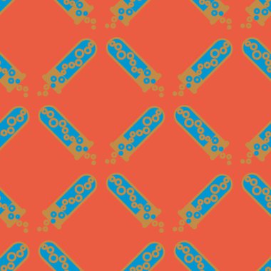 Kimya test tüpleri parlak arka plan üzerinde. Seamless modeli.