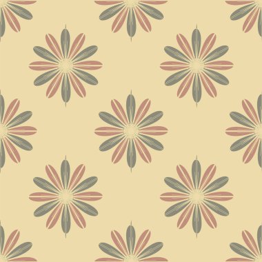 Renkli kesintisiz kaydırma-tasarım arka plan ile çiçek desenli.