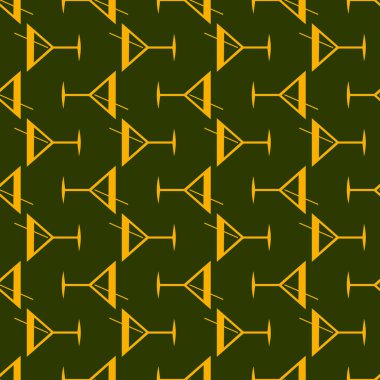 Tropik kokteyller desen, renkli kesintisiz vektör çizim