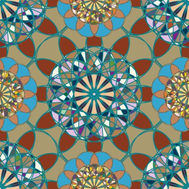  soyut çiçek geometrik Dikişsiz desen arka planı için