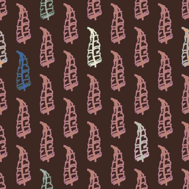 Memphis tarzı zemin ağaç yaprakları 