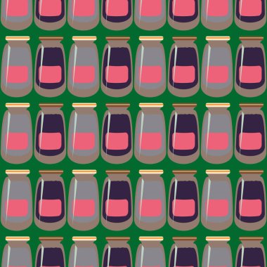 Kavanoz ile rustik ev konserve yeni dikişsiz desen arka planı için.