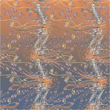 soyut çiçek deseni, vektör illüstrasyonu