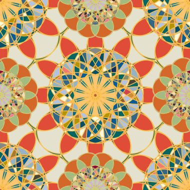  soyut çiçek geometrik Dikişsiz desen arka planı için