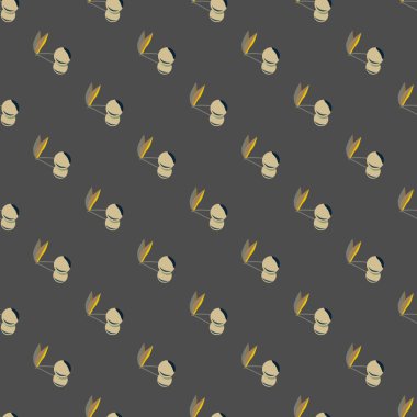 Şirin kiraz seamless modeli. Vektör çizim.