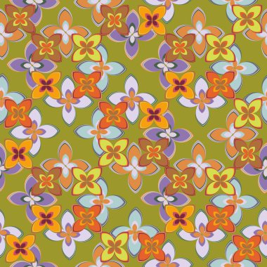  soyut çiçek geometrik Dikişsiz desen arka planı için