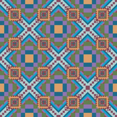 Geometrik etnik desen sorunsuz tasarım arka plan veya duvar kağıdı için