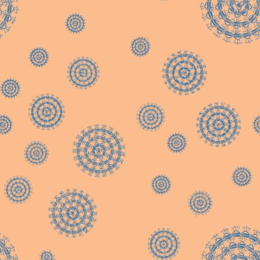 Sorunsuz soyut mandala desen. Basit şekiller oluşan süsleme. 