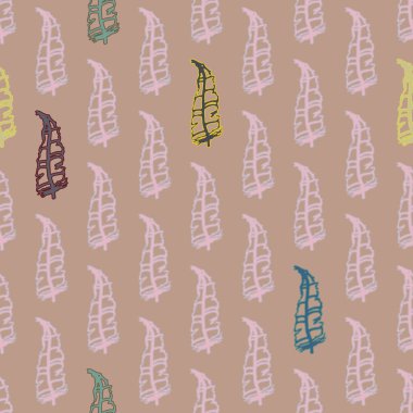 Memphis tarzı zemin ağaç yaprakları 