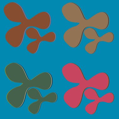 Su sıçramalarına ve parlak renkli boya arka plan üzerinde izole BLOB'lar vektör.