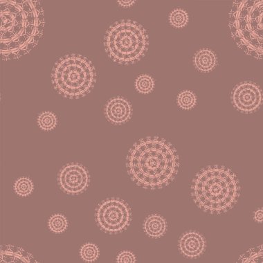 Sorunsuz soyut mandala desen. Basit şekiller oluşan süsleme. 